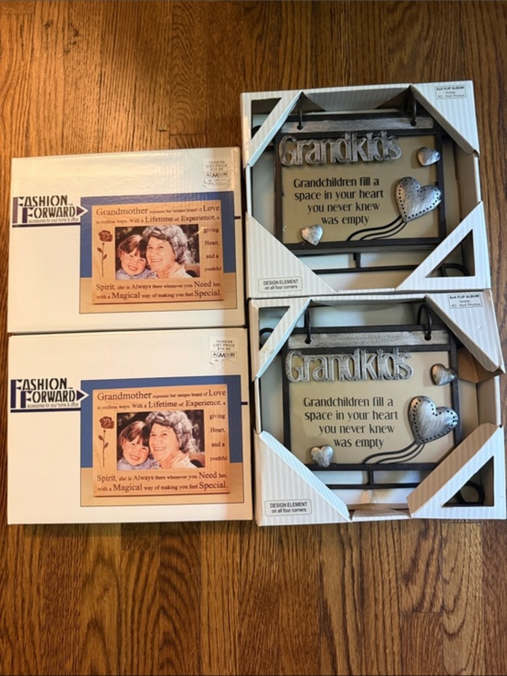 Grandmother frames and Grandkids albums Set of 4